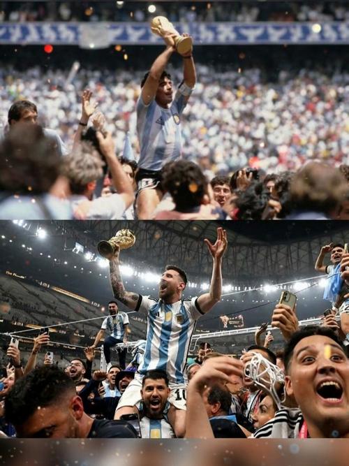 梅西进球后致敬马拉多纳