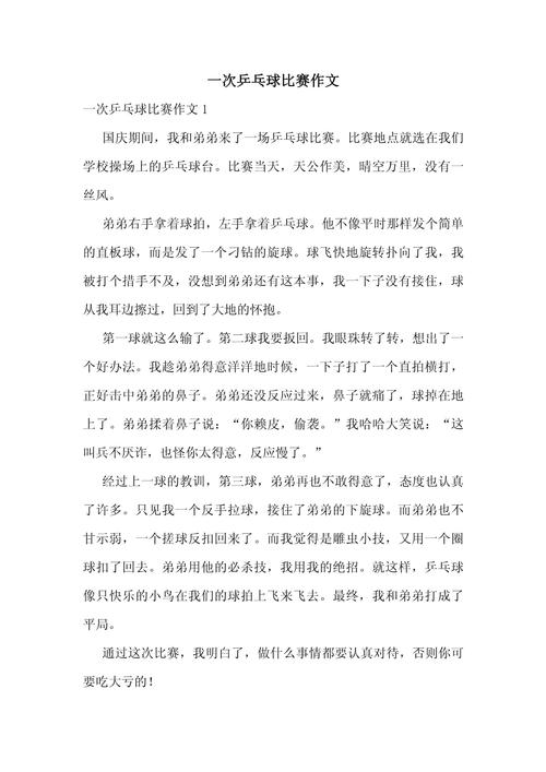 乒乒乓活动反思